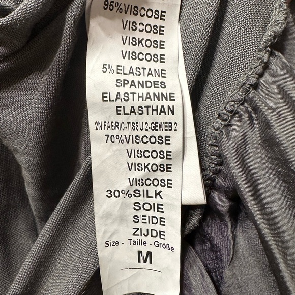 Piazza Del Tempio Silk & Viscose Cardigan Charcoal Size Medium Made in Italy - Picture 6 of 6